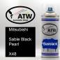 Preview: Mitsubishi, Sable Black Pearl, X48: 400ml Sprühdose, von ATW Autoteile West.